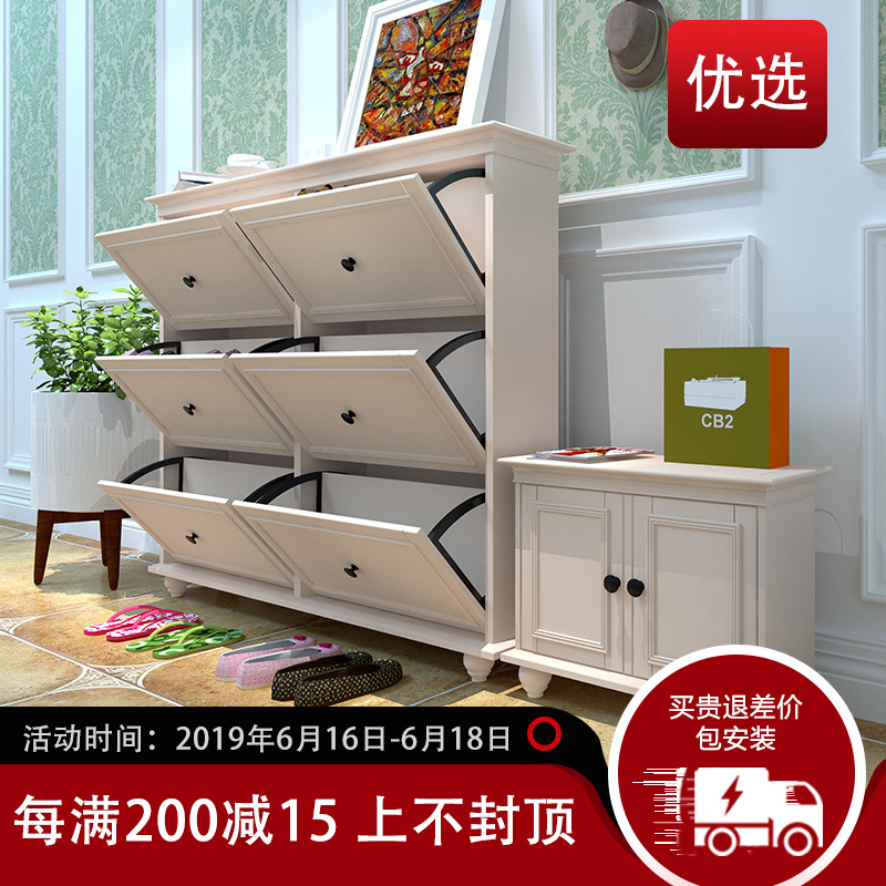 American style Shoe cabinet solid wood Tipping ultrathin Modern minimalist Small apartment a living room Entrance Lockers multi-function Customizablein the Residential furniture , Cabinet , Shoebox category - from Buy2taobao.com to provide professional Taobao agent buy service