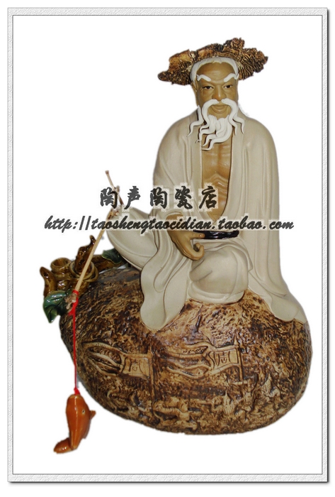 姜太公釣天下陶瓷工藝石灣公仔公司送家居假山博古架客廳酒莊實拍在類目 家居飾品, 擺件中 - 來自Buy2taobao.com提供專業的淘寶代購服務