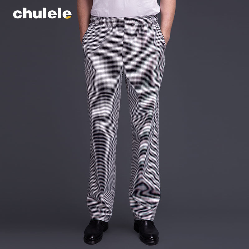 Kitchen Lele Selling Restaurant hotel Hotel kitchen cook Plaid pants coverall Elastic waistband men and women uniformin the Men's clothing, Casual pants category - from Buy2taobao.com to provide professional Taobao agent buy service