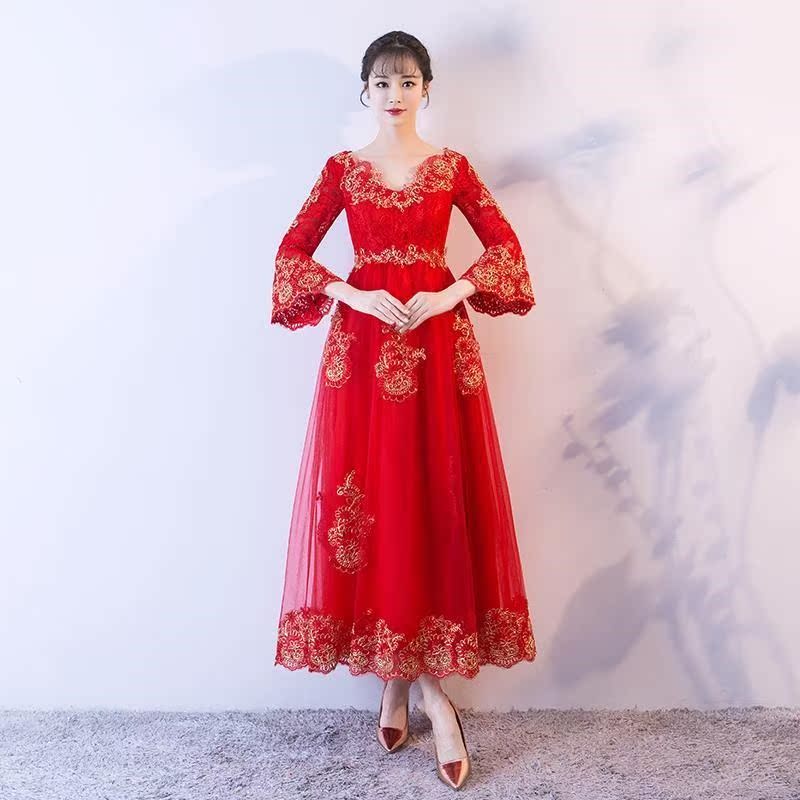 Fat Sister's Wedding 160 Toast clothing bride pregnant woman marry Bride new pattern Extra large size Back door Chinain the Women's clothing/Boutique , Wedding/Cheongsam/Formal dress , Formal dress/Evening category - from Buy2taobao.com to provide professional Taobao agent buy service