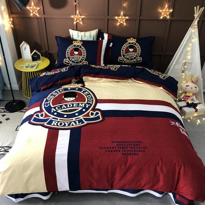 Love you textile Bedclothes Cotton Cartoon thickening Brushed sheet Four piece suit 1.5 rice 1.8 The new metersin the Bedclothes , Bedding Sets/Family of four/Multiple sets of category - from Buy2taobao.com to provide professional Taobao agent buy service