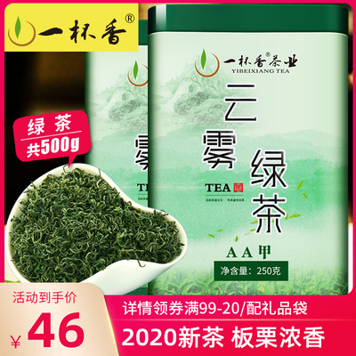 2020新茶雨前云雾绿茶500g礼盒装一杯香毛尖茶叶浓香型日照足散装