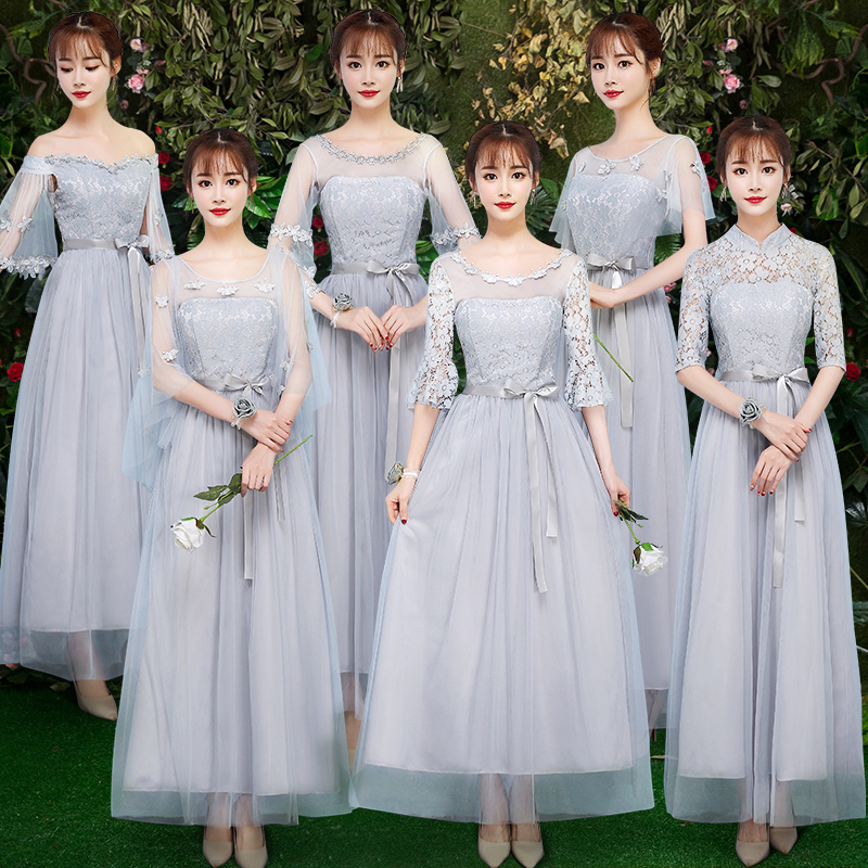 Bridesmaid dress woman 2019 new pattern Korean Edition Self cultivation have more cash than can be accounted for wedding Sister skirt Bridesmaid Champagne Bridesmaid Dressesin the Women's clothing/Boutique , Wedding/Cheongsam/Formal dress , Formal dress/Evening category - from Buy2taobao.com to provide professional Taobao agent buy service