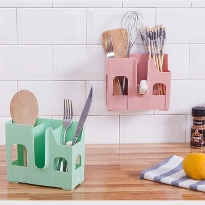 Wall hanging Punch holes multi-function household Chopstick kitchen cage Plastic Wall mounted Leachatein the Tableware , Tableware , Tableware cage/Shelf category - from Buy2taobao.com to provide professional Taobao agent buy service