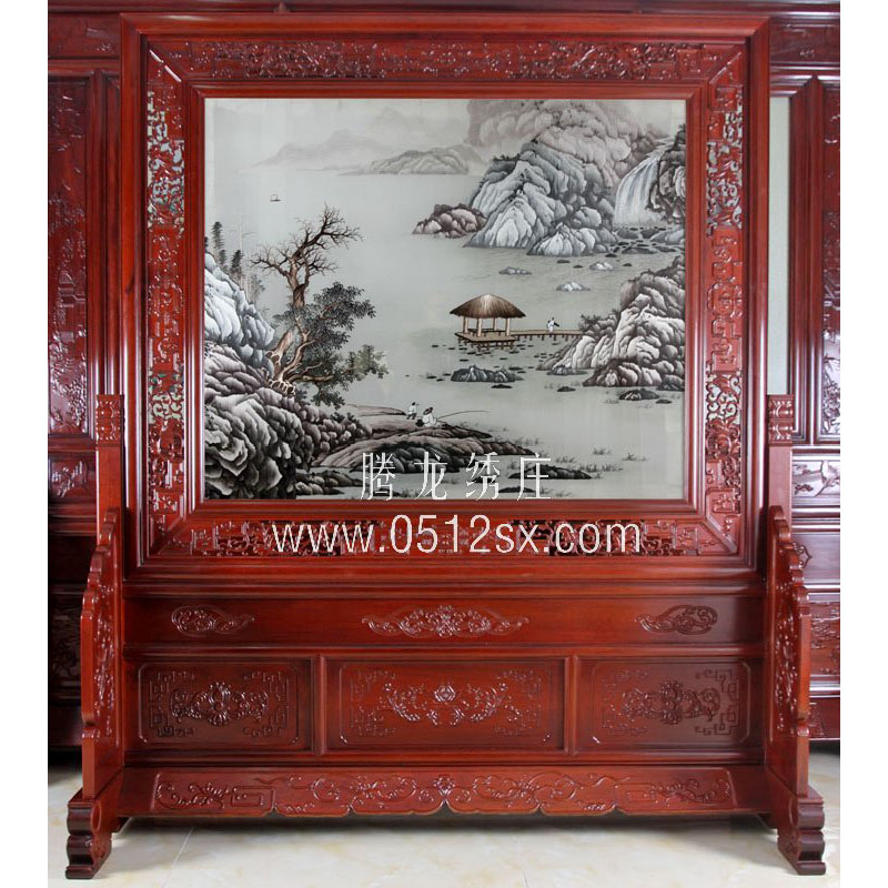 蘇繡屏風 純手工雙面繡成品 寬1.7米客廳辦公落地玄關 水墨山水在類目 居家布藝, 刺繡套件, 蘇繡中 - 來自Buy2taobao.com提供專業的淘寶代購服務