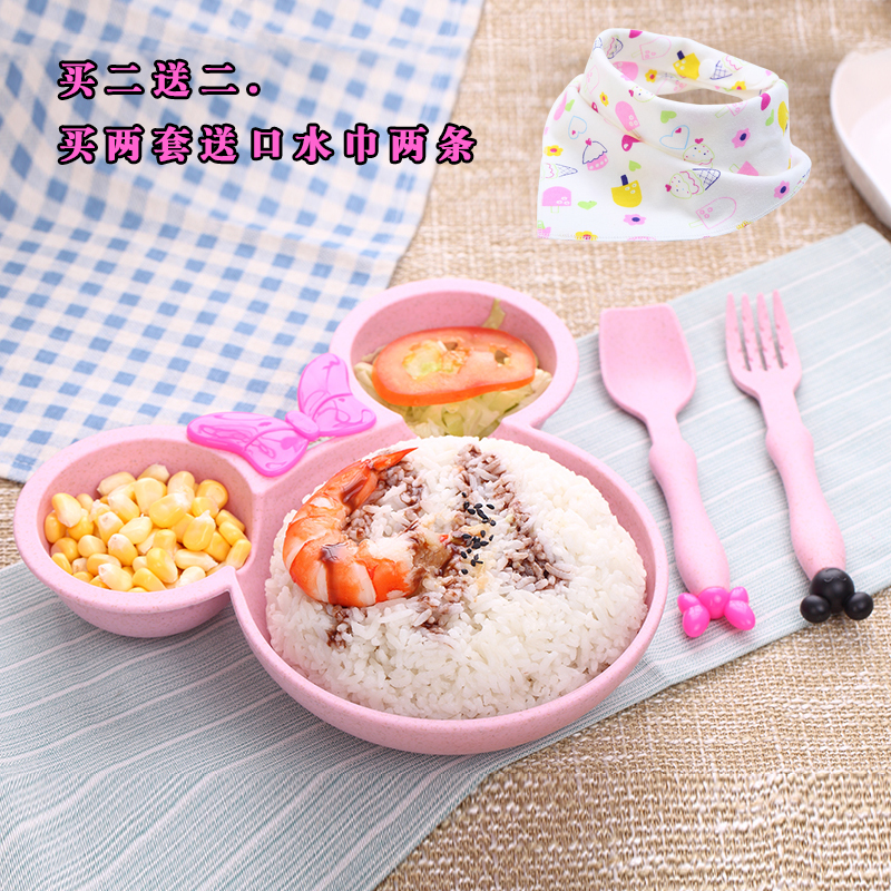 小麦秸秆米奇妮儿童餐具婴儿环保健康宝宝餐具套装可爱叉勺辅食碗|msdalam kategori lampin/Xihu/makan/push pelarik, cawan/pinggan mangkuk/Grind/aksesori, pinggan mangkuk kanak-kanak - dari Buy2taobao.com untuk memberikan perkhidmatan ejen Taobao profesional membeli