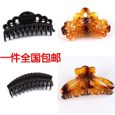 热销韩版气质简约大号洗澡夹发抓抓夹大号亚克力发夹夹子头饰包邮