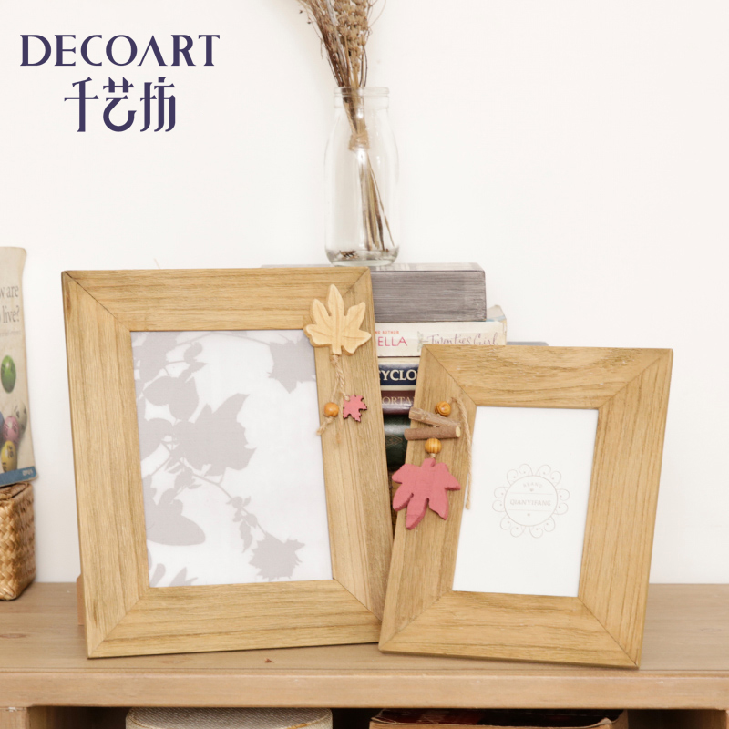 Pure handwork solid wood Do the old Photo frame Maple leaves decorate desktop Swing sets album Shelf Photo American 67in the Home accessories , Frame/Frames category - from Buy2taobao.com to provide professional Taobao agent buy service
