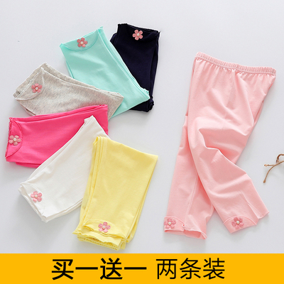 童装女童短裤2019新款宝宝打底裤夏薄款百搭儿童七分裤子5到10块