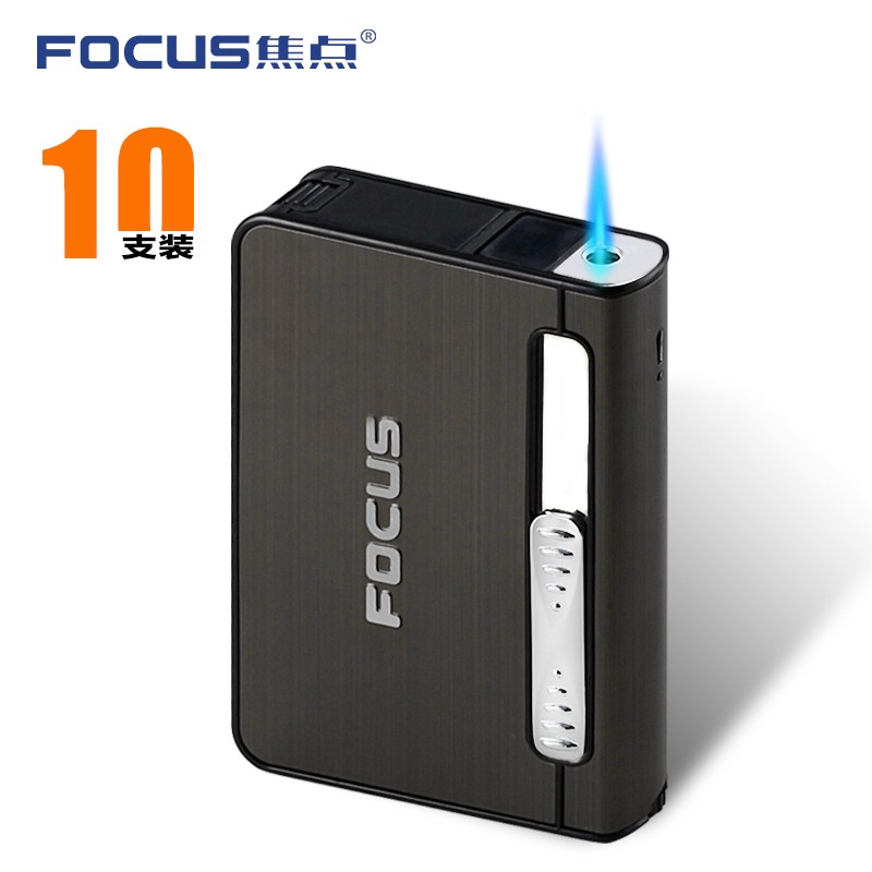 focus香菸盒创意自动弹烟烟盒充气打火机一体个性金属烟盒10支装在类目 ZIPPO/瑞士军刀/眼镜, 烟具, 烟盒中 - 来自Buy2taobao.com提供专业的淘宝代购服务