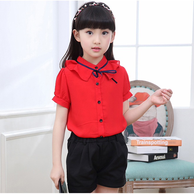 Summer wear Old girl Chiffon jacket children shirt 2019 Spring Long sleeve Short sleeved A summer Fashionable and super Western stylein the Children/Baby/Family fitted , Shirt category - from Buy2taobao.com to provide professional Taobao agent buy service