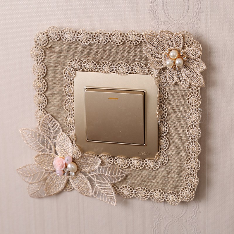 European style Switch Sticker Room decorate Switch Cover Socket stickers originality Fabric art Wall stickers smart cover Light Switch Decoration setsin the Home Fabric , Dust protection cover , Switch Cover category - from Buy2taobao.com to provide professional Taobao agent buy service