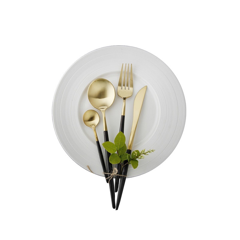 MOA Black gold series Cutlery Set Stainless steel cutlery The main meal Knife and fork Western knife Fork spoon Four piece suitin the Tableware , Tableware , Western Tool category - from Buy2taobao.com to provide professional Taobao agent buy service