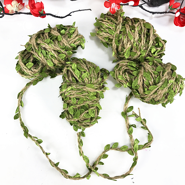 Nursery manual DIY make Green Forest Rattan Green leaf Hemp rope leaf rope decorate Material Science Pendantsin the Home Fabric , Sew DIY Material,Tools and finished products , Sew DIY Fitting/Accessories/Accessories , Rope category - from Buy2taobao.com to provide professional Taobao agent buy service