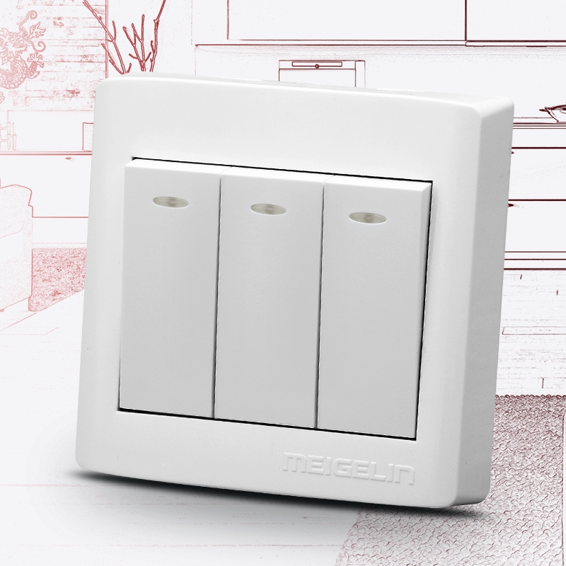 Ming Zhuang Wall switch socket Panel 3 Triplet Three open Double control Double control Double Ming box ultrathinin the Electronic/Electrician , Switch , Dual control switch category - from Buy2taobao.com to provide professional Taobao agent buy service