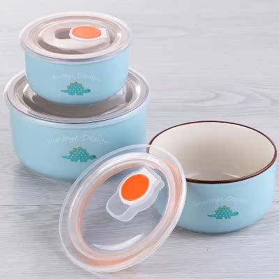 Japan and South Korea ceramics Lunch box Microwave Oven Sealed box multi-function Fresh Bowl Three household Noodle bowl Bento Box suitin the Tableware , Fresh container/Fresh Containers , Crisper category - from Buy2taobao.com to provide professional Taobao agent buy service