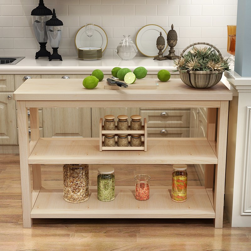 .All solid wood kitchen Vegetable Microwave oven rack kitchen Storage Tables double-deck multi-storey Rings simple and easy Square tablein the Residential furniture , Tables , Dining table category - from Buy2taobao.com to provide professional Taobao agent buy service