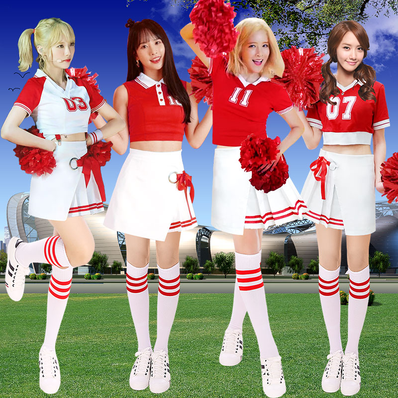 韩国舞蹈女团学生啦啦操演出服拉拉队同款足球宝贝啦啦队表演服装在类目 女装/女士精品, 唐装/民族服装/舞台服装, 民族服装/舞台装中 - 来自Buy2taobao.com提供专业的淘宝代购服务
