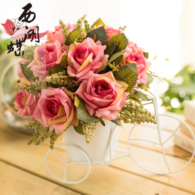 铁艺假花仿真花花车套装插花艺绢花客厅餐桌家居装饰品礼物小摆件|msdalam kategori Aksesori rumah, pasu/bunga/bunga tiruan/perhiasan imitasi, bunga tiruan/bunga tiruan - dari Buy2taobao.com untuk memberikan perkhidmatan ejen Taobao profesional membeli