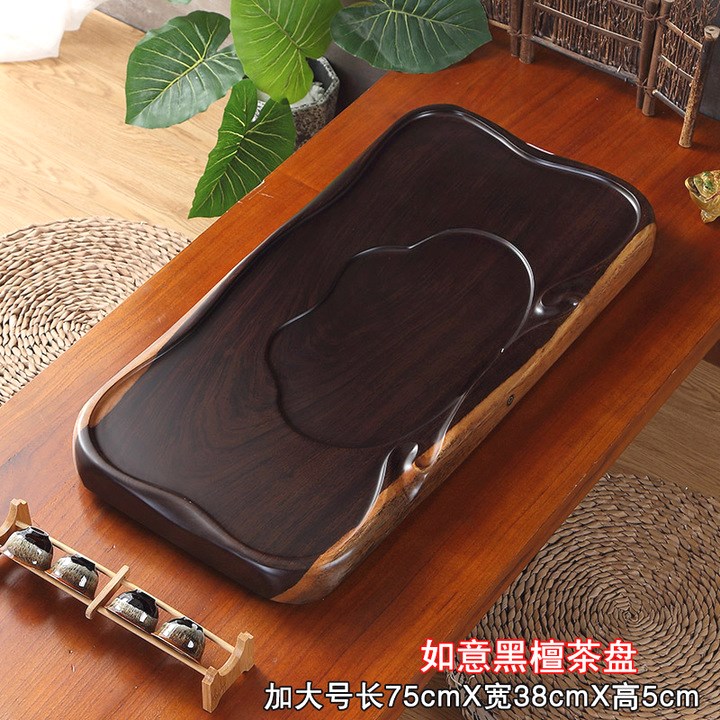 实木黑檀整块小茶台原木简约茶盘家用红木排水大号长方形功夫茶具在类目 餐饮具, 茶具, 茶盘中 - 来自Buy2taobao.com提供专业的淘宝代购服务