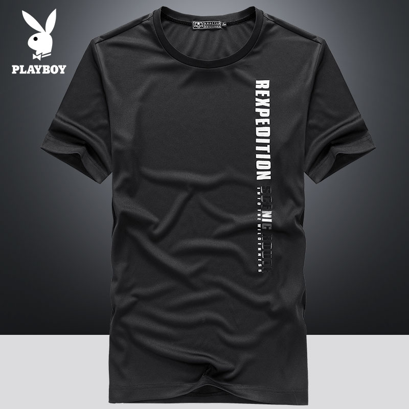 PLAYBOY速干衣男短袖T恤圆领夏季超薄透气吸汗快干体恤半袖衫宽松|ruв категории открытый/альпинизм/в поход/Поездки товаров, открытый одежды, скорость сухой белье, скорость сухого футболку - от Buy2taobao.com для оказания профессиональной услуги покупки агента Taobao