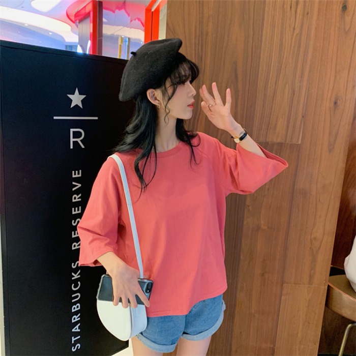 网红网红同款衣服2019新品韩版初春上衣女宽松漏背短袖T恤ins打底在类目 户外/登山/野营/旅行用品, 户外服装, 其他户外服装中 - 来自Buy2taobao.com提供专业的淘宝代购服务