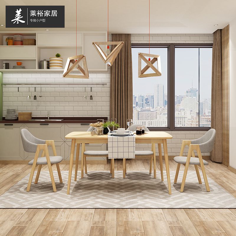 北欧实木餐桌椅组合 现代简约餐厅奶茶店咖啡厅桌椅饭桌家用桌子在类目 住宅家具, 桌类, 餐桌中 - 来自Buy2taobao.com提供专业的淘宝代购服务