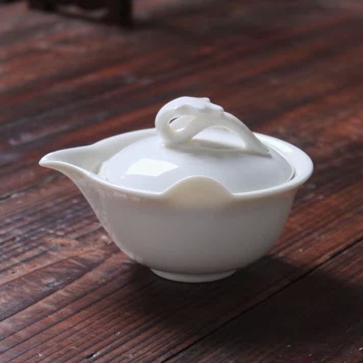 象牙白莹润玉瓷手抓壶 盖碗三才碗 德化陶瓷功夫茶具茶壶在类目 餐饮具, 茶具, 茶壶中 - 来自Buy2taobao.com提供专业的淘宝代购服务