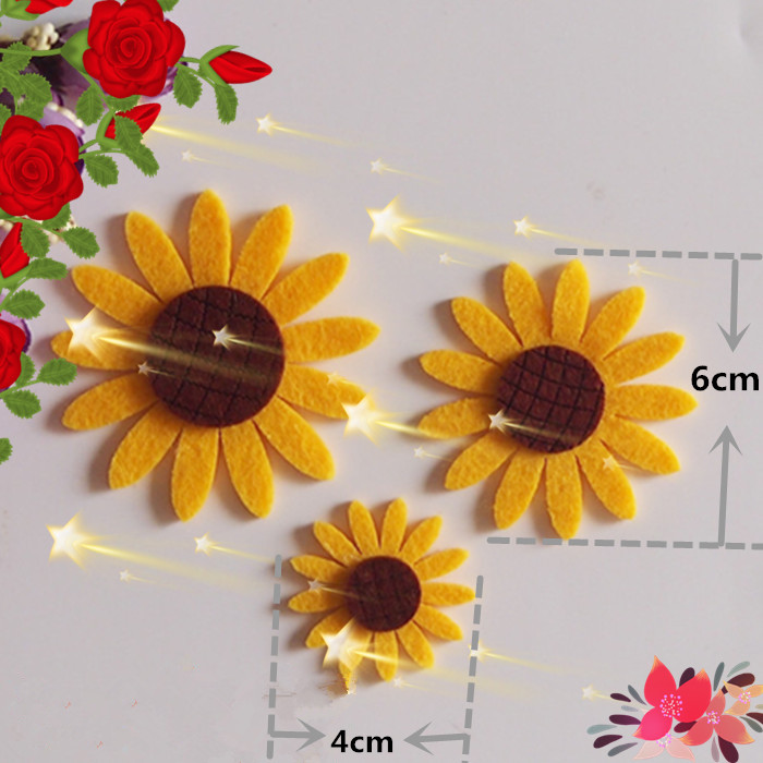 simulation Sun flower Sunflower Flower Non-woven stickers manual DIY Hairdressing Material Science Accessoriesin the Toy/Childs/Puzzle/Building block/Model , Handmade/Creative DIY , Handmade tools/Colored paper/Fitting category - from Buy2taobao.com to provide professional Taobao agent buy service