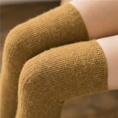 长筒袜子女高筒袜加厚保暖韩国秋冬款美腿袜显瘦羊绒过膝袜长袜女