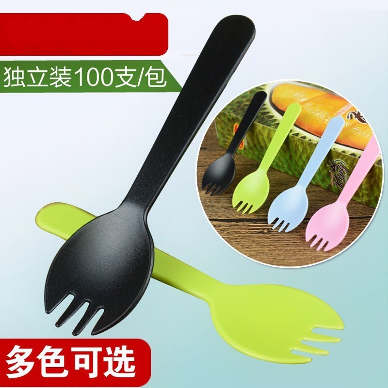 蛋糕叉黑色奶茶店果叉一次性水果签包装果插 点心叉单独套装叉子在类目 餐饮具, 餐具, 水果叉/水果签中 - 来自Buy2taobao.com提供专业的淘宝代购服务