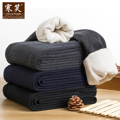 羊毛裤男士加厚保暖裤冬季毛裤加绒棉裤高腰打底毛线裤薄款羊绒裤