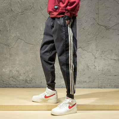 九分休闲裤男嘻哈运动卫裤潮流百搭宽松大码束脚哈伦裤子学生春季