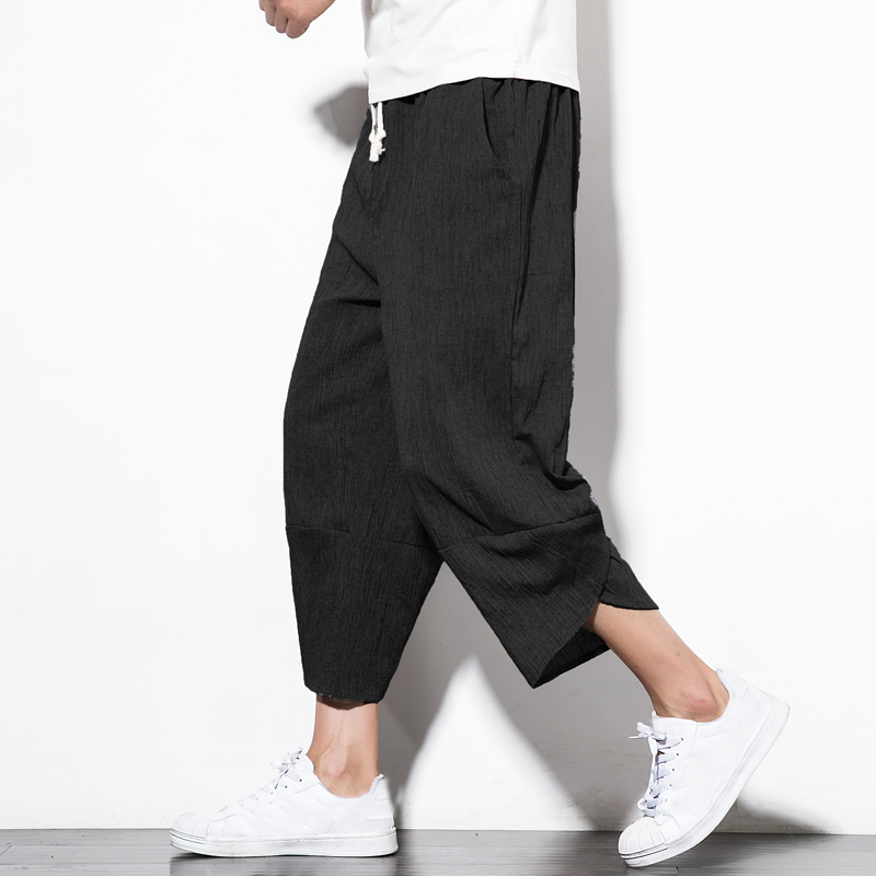 Sandy beach Flax shorts Easy Large Thailand lantern Cropped Trousers leisure time Chinese style Cotton and hemp 7 pantsin the Men's clothing, Casual pants category - from Buy2taobao.com to provide professional Taobao agent buy service