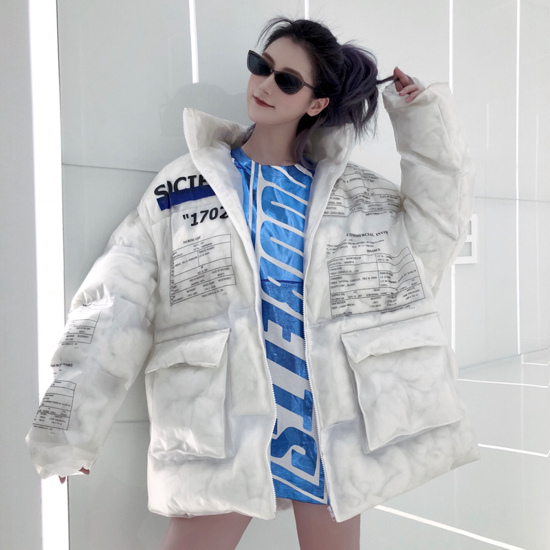 潮牌Hit The Collection冬宇航员透明标签加厚棉服外套男女情侣款在类目 男装, 棉衣中 - 来自Buy2taobao.com提供专业的淘宝代购服务