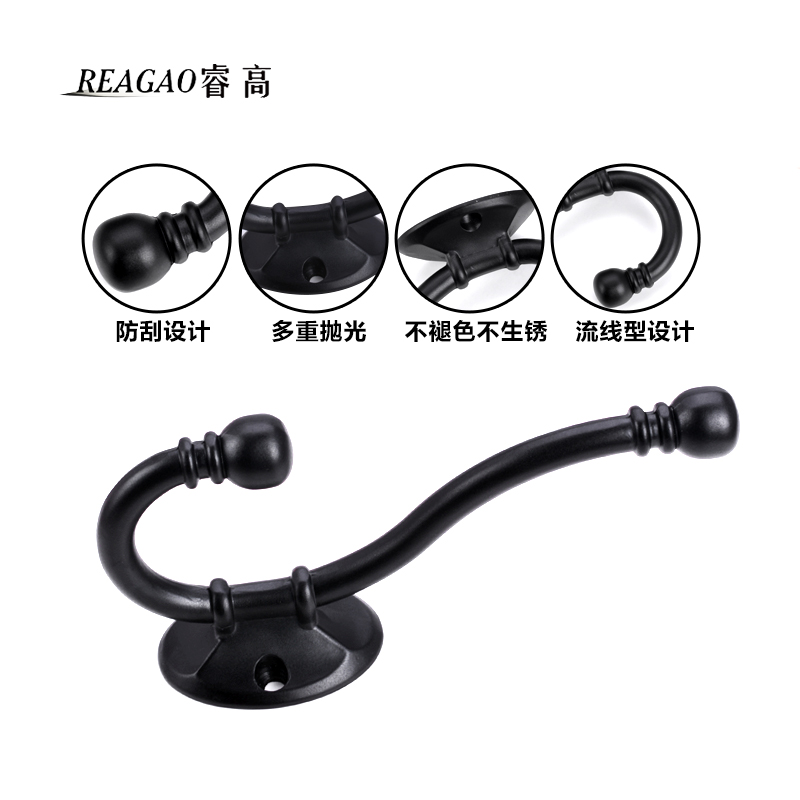 Three loading black Clothes hook wardrobe Coat hook Retro Clothes hook Coat hooks Wall Clothes hook originality Unlined garmentin the Decoration main material , Toiletries , Bathroom Hardware/Pendant , Hook/Clothes hook category - from Buy2taobao.com to provide professional Taobao agent buy service