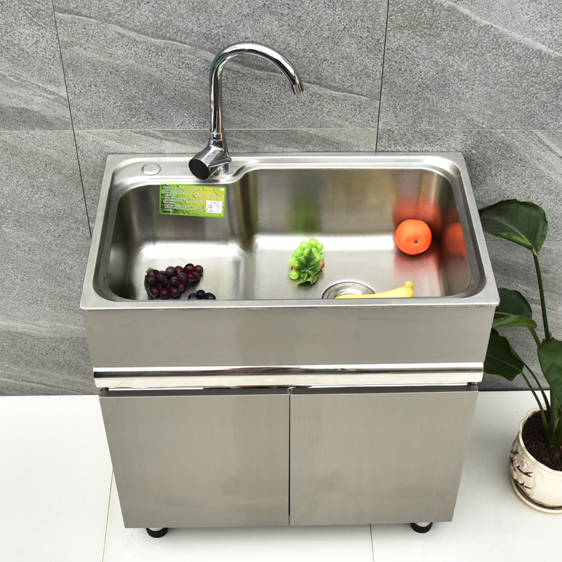Stainless steel Laundry cabinet Balcony cabinet Laundry Pool Washbasin cabinet combination Laundry table kitchen Sink cabinet Vegetables poolin the Decoration main material , Toiletries , Bathroom Furniture , Bathroom Cabinet category - from Buy2taobao.com to provide professional Taobao agent buy service