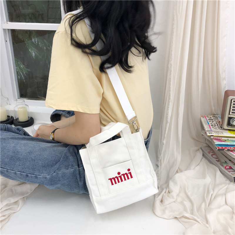 帆布包ins女手提韓版單肩文藝小清新ulzzang簡約學生百搭斜挎包在類目 收納整理, 家庭收納用具, 收納袋, 購物袋/環保袋中 - 來自Buy2taobao.com提供專業的淘寶代購服務