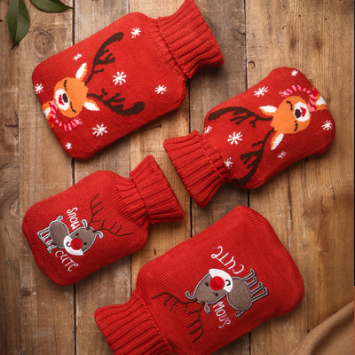 热水袋女注水热宝暖水袋暖肚子毛绒充水橡胶防爆可爱暖手宝迷你