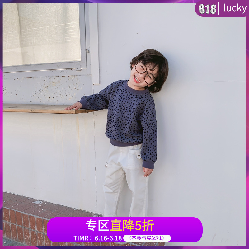 男童卫衣儿童洋气长袖T恤2019春秋新款宝宝春装小童豹纹打底衫在类目 童装/婴儿装/亲子装, 卫衣/绒衫中 - 来自Buy2taobao.com提供专业的淘宝代购服务