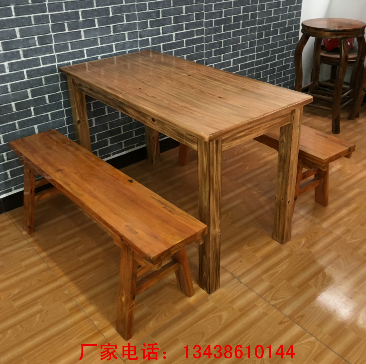 優質松木面館餐桌椅 實木條桌條凳 長板凳 快餐桌 餐廳飯館桌椅在類目 住宅傢俱, 桌類, 餐桌中 - 來自Buy2taobao.com提供專業的淘寶代購服務