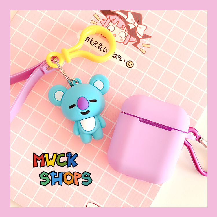 Apple Wireless headset Airpods Cartoon silica gel smart cover lovely Cartoon knapsack Pendant BT21 Key chainin the 3C Digital Accessories, MP3/MP4 Fitting , Headphone Accessories category - from Buy2taobao.com to provide professional Taobao agent buy service