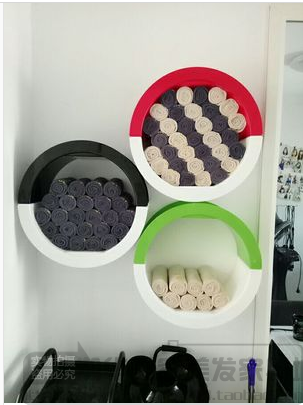 包邮发廊圆形挂墙 毛巾柜 毛巾桶产品展示柜发廊专用毛巾架在类目 商业/办公家具, 发廊/美容家具, 毛巾柜中 - 来自Buy2taobao.com提供专业的淘宝代购服务