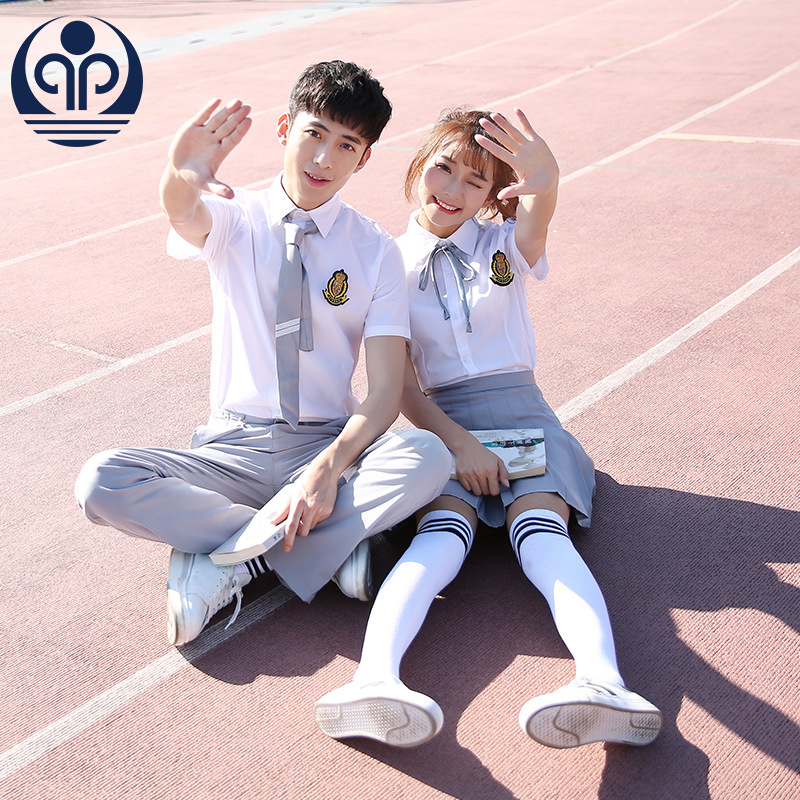 Middle and high school pupil school uniform suit graduation Class clothes Couples dress uniform summer teacher shirt College wind Chorusin the Women's clothing/Boutique , Set/Student uniforms/Work uniforms , Student uniforms category - from Buy2taobao.com to provide professional Taobao agent buy service