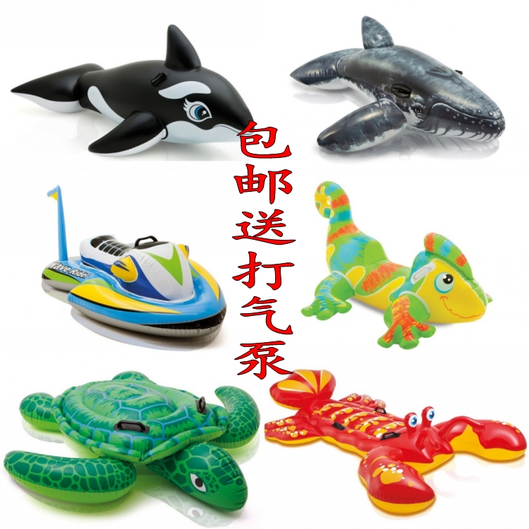水上充气动物坐骑鳄鱼海龟蓝鲸鱼浮床浮排黑鲸海豚成人儿童游泳圈在类目 玩具/童车/益智/积木/模型, 游泳池/戏水玩具, 婴儿/儿童游泳圈中 - 来自Buy2taobao.com提供专业的淘宝代购服务