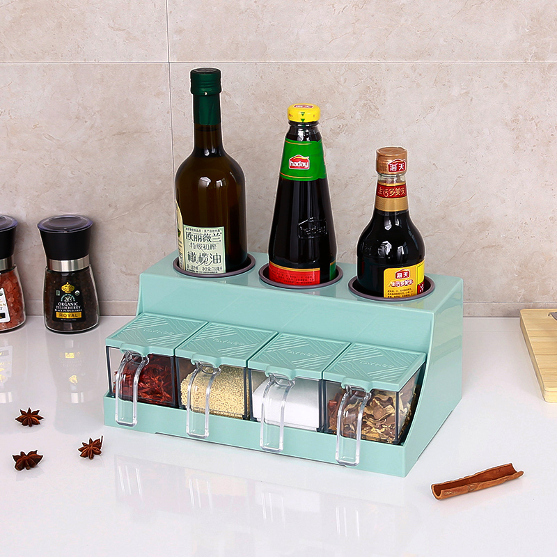 調味盒 套裝 廚房用品佐料大料盒個性創意調味罐組合裝可愛置物架在類目 餐飲具, 餐具, 瓶/罐中 - 來自Buy2taobao.com提供專業的淘寶代購服務