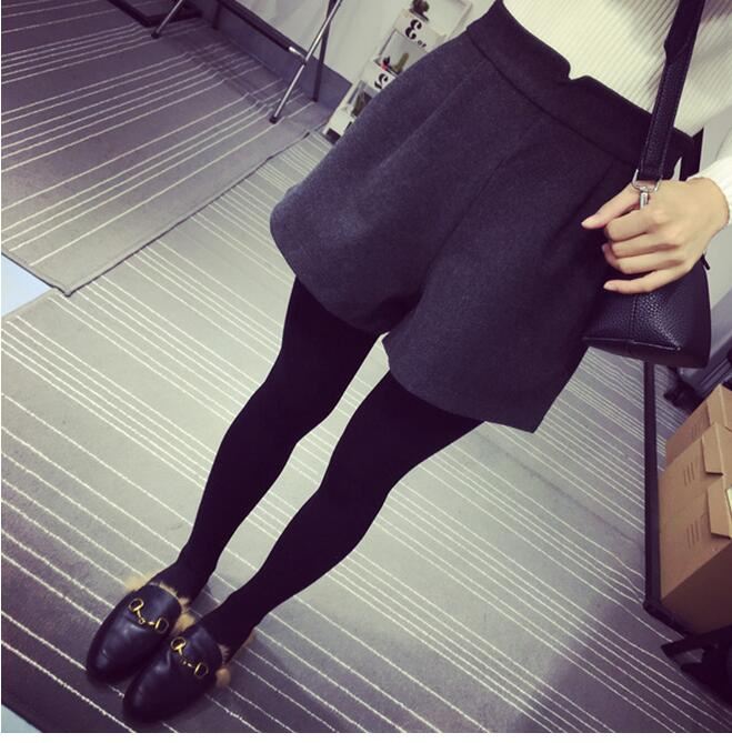 Fat sister Winter clothes thickening Woolen shorts Add fertilizer XL Women's wear 200 Pounds of fat mm Easy High waist wide leg pantsin the Women's clothing/Boutique , Large size women category - from Buy2taobao.com to provide professional Taobao agent buy service