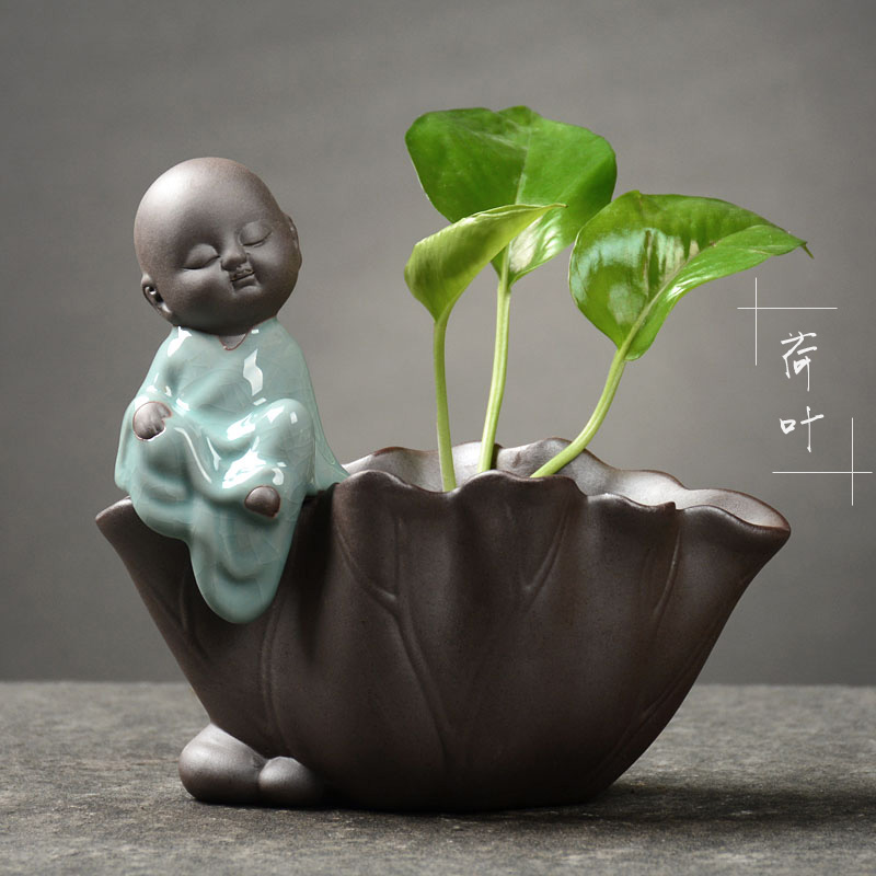 ceramics Hydroponic Flowers Floral device Monk vase Water to keep Scindapsus Botany tea tray Decoration indoor Potted plantin the Flower delivery/Flowers simulation/Plants gardening , Vase/Flower/Flowerpot/Flower (New) , Vase  category - from Buy2taobao.com to provide professional Taobao agent buy service