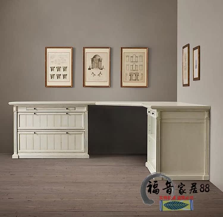 American style solid wood Corner desk Corner Desk Simplicity modern white Do the old solid wood desk The computer tablein the Residential furniture , Tables , Computer Desk category - from Buy2taobao.com to provide professional Taobao agent buy service