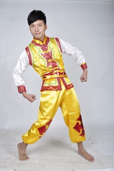 云南少数民族男装秧歌/龙灯服打鼓腰鼓服饰/舞蹈表演演出舞台服装|ruв категории движение/йога/фитнес/фанаты товаров, танец/аэробика/гимнастика, саженец танцы, янгэ одежды - от Buy2taobao.com для оказания профессиональной услуги покупки агента Taobao